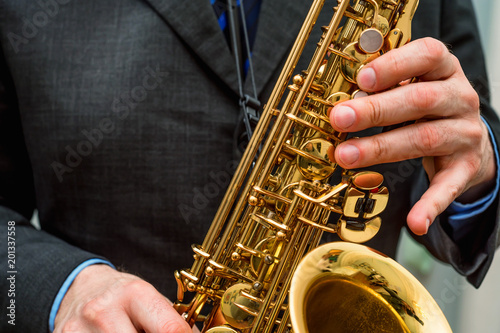 Photography Hands of saxophone player