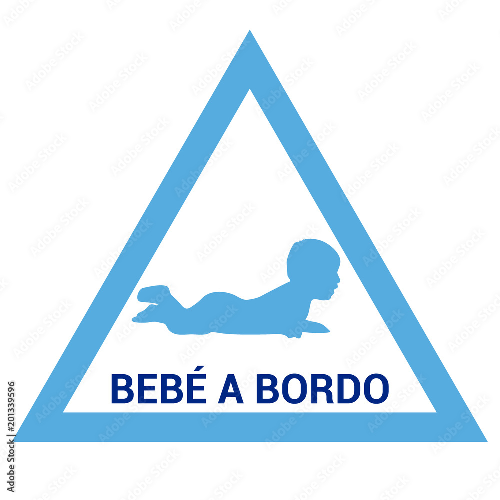 Señal con texto BEBE A BORDO Stock Vector