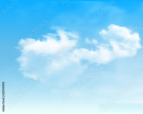 Blue sky with clouds.Vector background.
