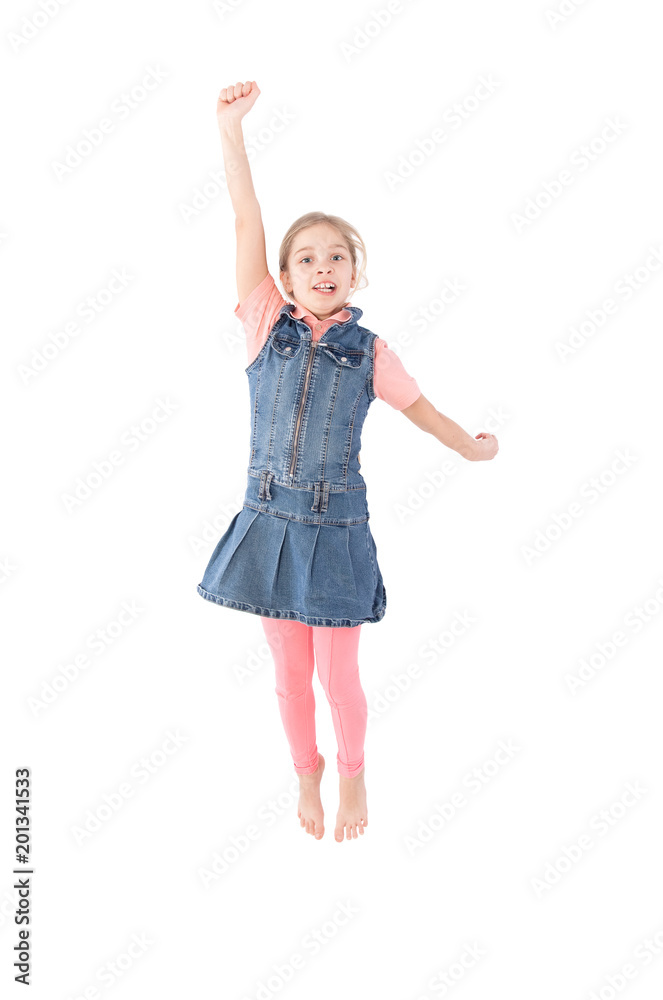 young girl jumping young girl jumping