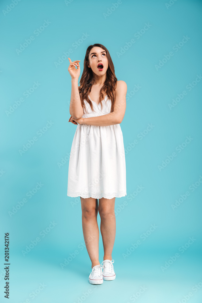 Full length portrait of an excited young girl Full length portrait of an excited young girl