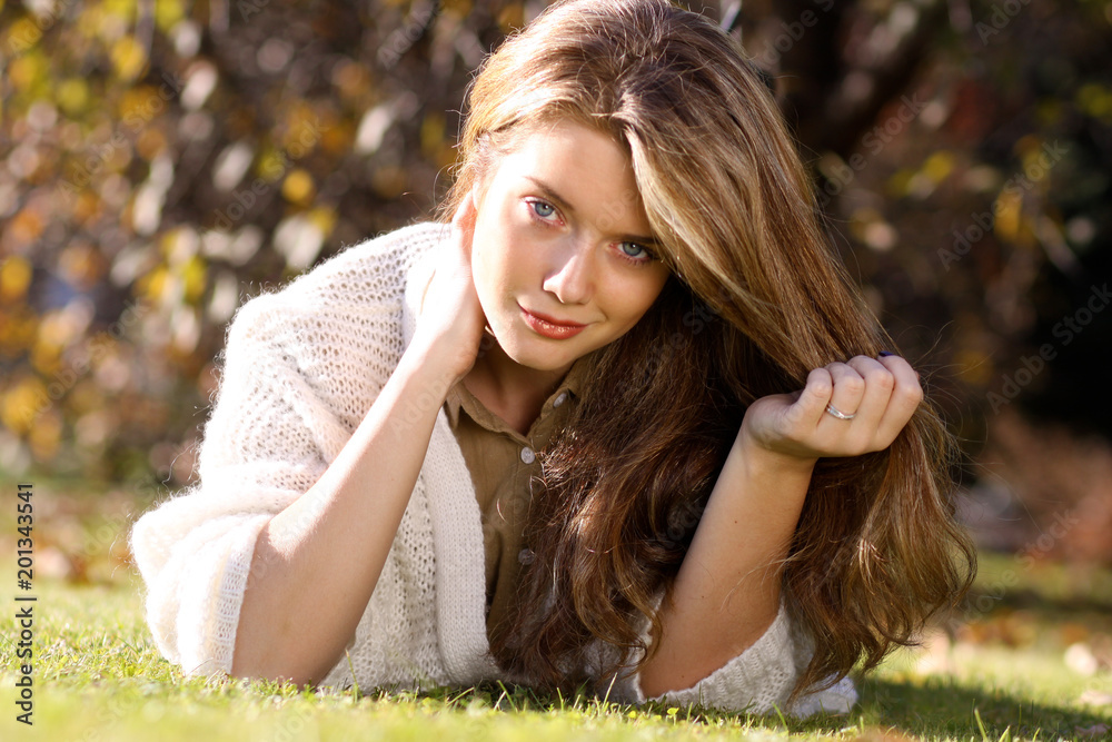 Fototapeta premium Young blonde woman
