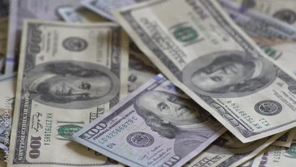 Rotation paper money. Background with money american hundred dollar bills Rotation paper money. Background with money american hundred dollar bills