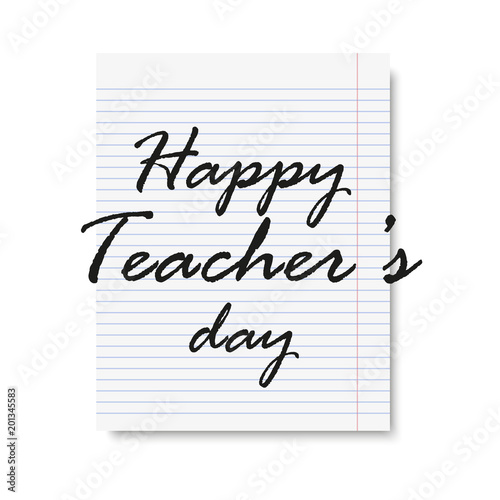 International Teacher day holiday greeting card. Vector. © Rafael