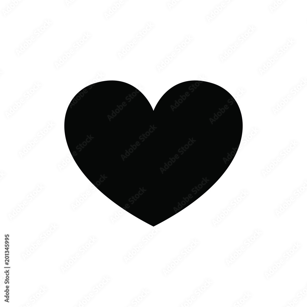 Heart icon vector on white background. Heart icon vector on white background.