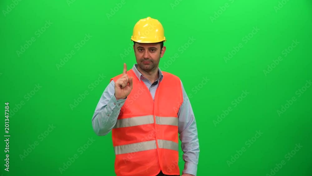 Engineer Hand Gestures Warning To Stop Engineer Hand Gestures Warning To Stop