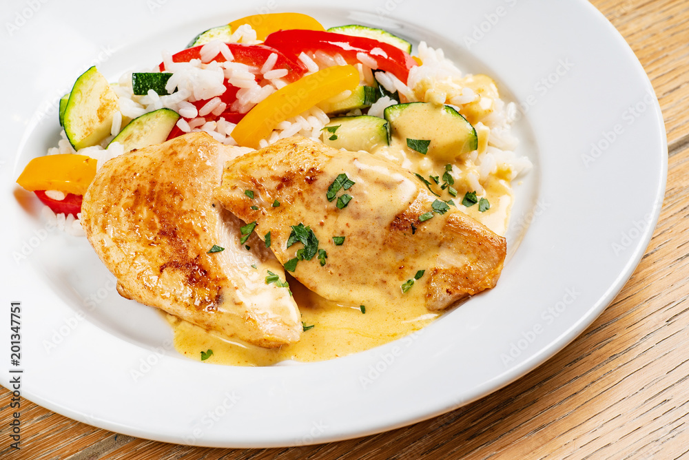 chicken with rice and vegetables chicken with rice and vegetables
