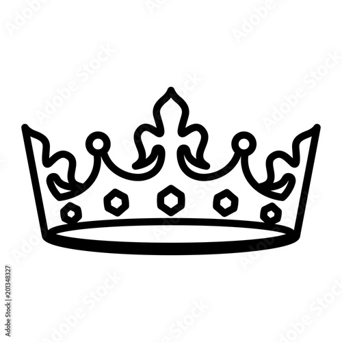 crown jewelry royal monarchy image vector illustration outline