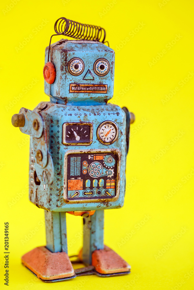 Fototapeta premium A vintage wind up toy robot