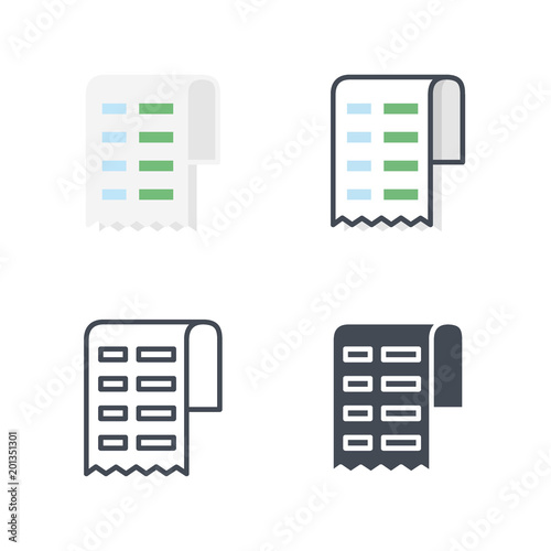 Cashier check ecommerce flat vector colored line silhouette © Maxchered