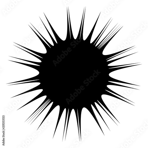 Spiral, swirl, twirl abstract design element. Rotating motif