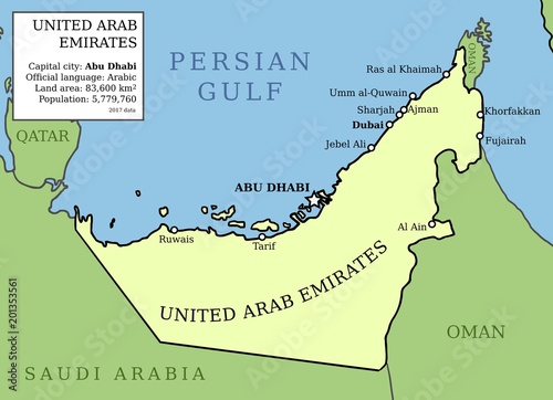 Map of UAE