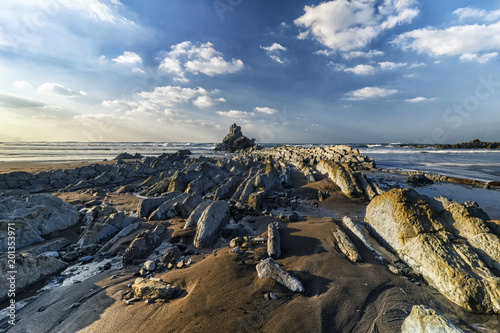 landscape in the beach of sopelana