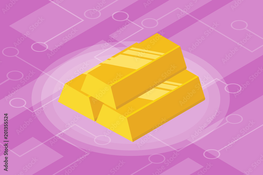 isometric gold bar isolated investment finance isometric gold bar isolated investment finance