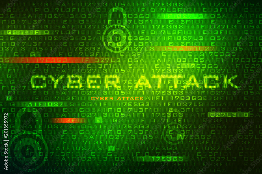 2d illustration Cyber Attack, Cyber Security Concept Background 2d illustration Cyber Attack, Cyber Security Concept Background