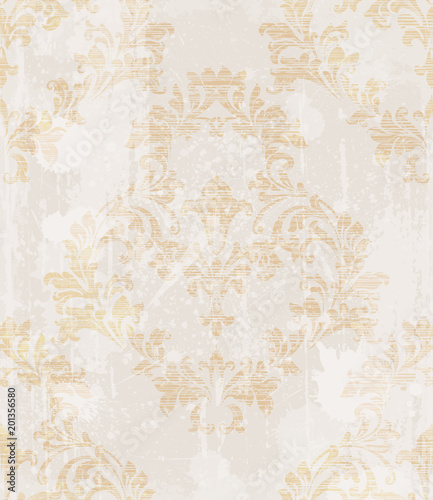 Baroque pattern vintage background Vector. Ornamented texture design. Origina...
