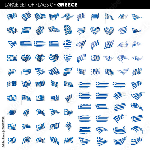 Greece flag, vector illustration