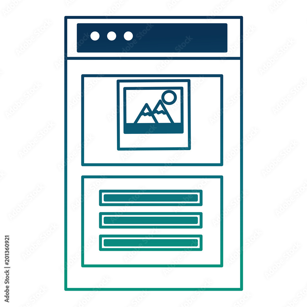 website social media photo gallery social media vector illustration degraded color website social media photo gallery social media vector illustration degraded color