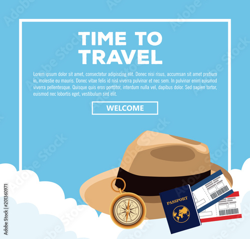 Time to travel infographic vector illustration graphic design