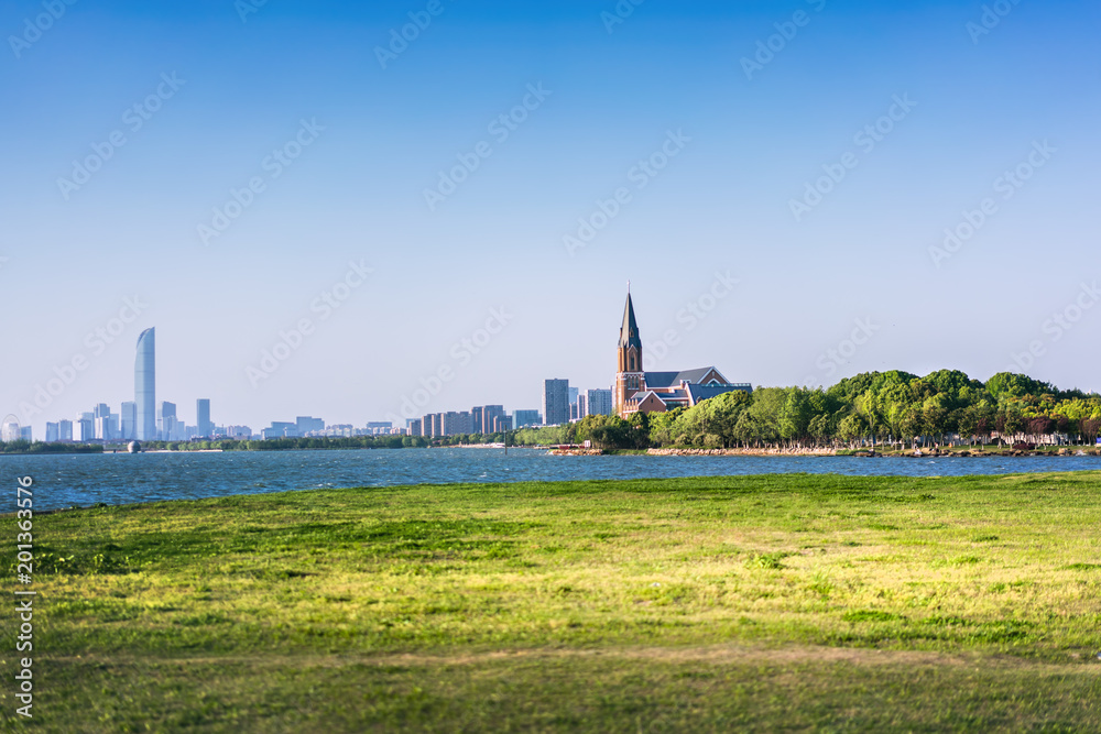 Naklejka premium city skyline in china