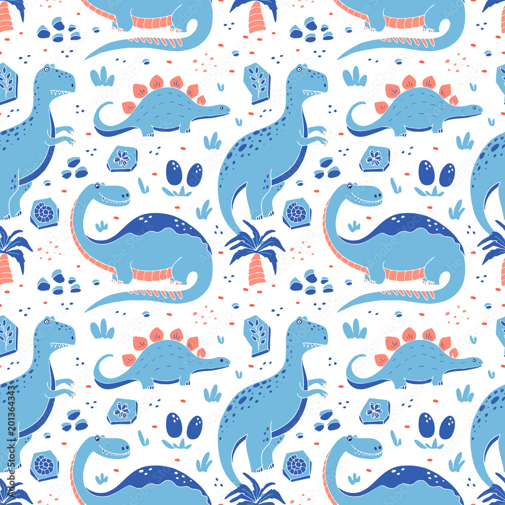 Pattern with dinosaurs