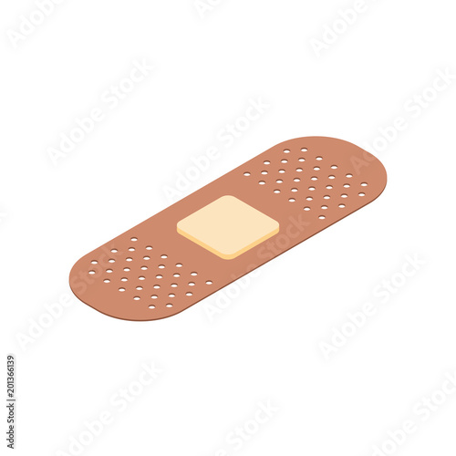 Medical plaster isolated isometric style. Vector illustration