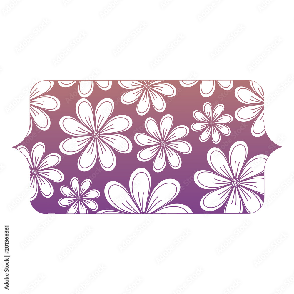 colorful decorative banner with floral design, vector illustration