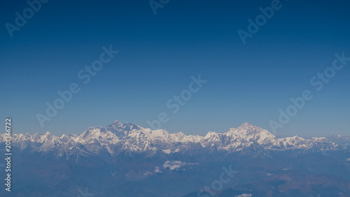 view of Himalaya mountain   Nepal from plane