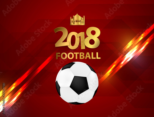 football cup 2018 design of a stylish background vector illustration.