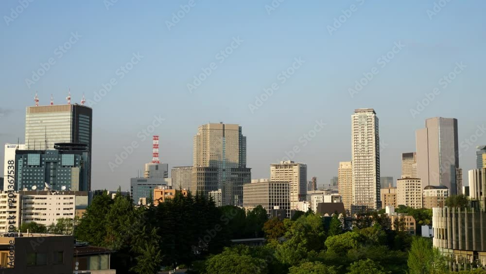 Tokyo skyscrapers time lapse in a sunset spring 2018 Roppongi Tokyo skyscrapers time lapse in a sunset spring 2018 Roppongi