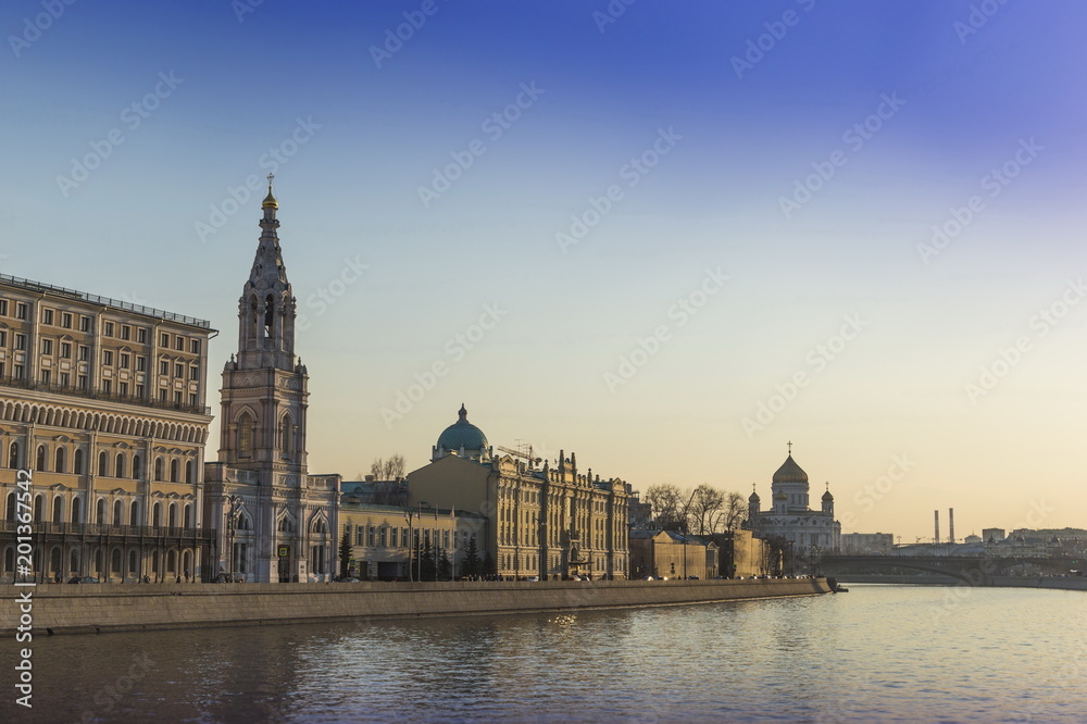 Bank of the moscow-river. Moscow. Russia. Bank of the moscow-river. Moscow. Russia.