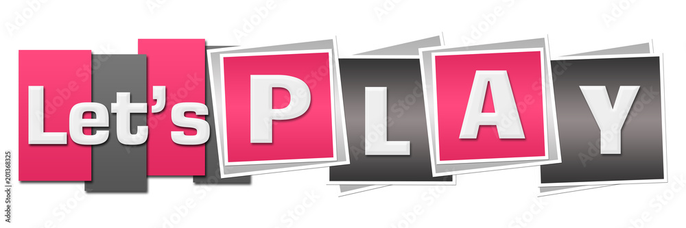Fototapeta premium Lets Play Pink Grey Stripes Squares