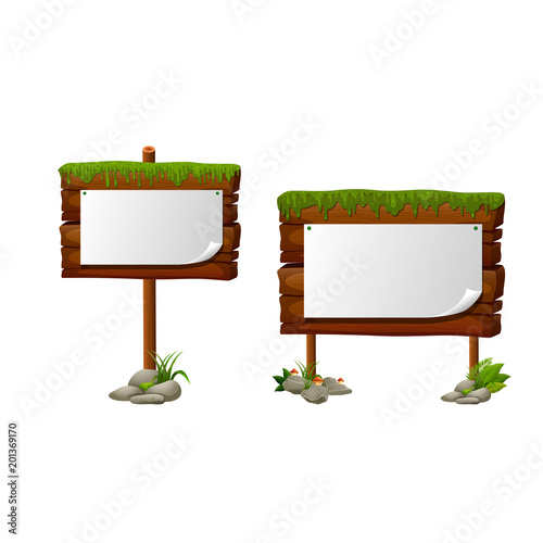 empty signboard  with paper
