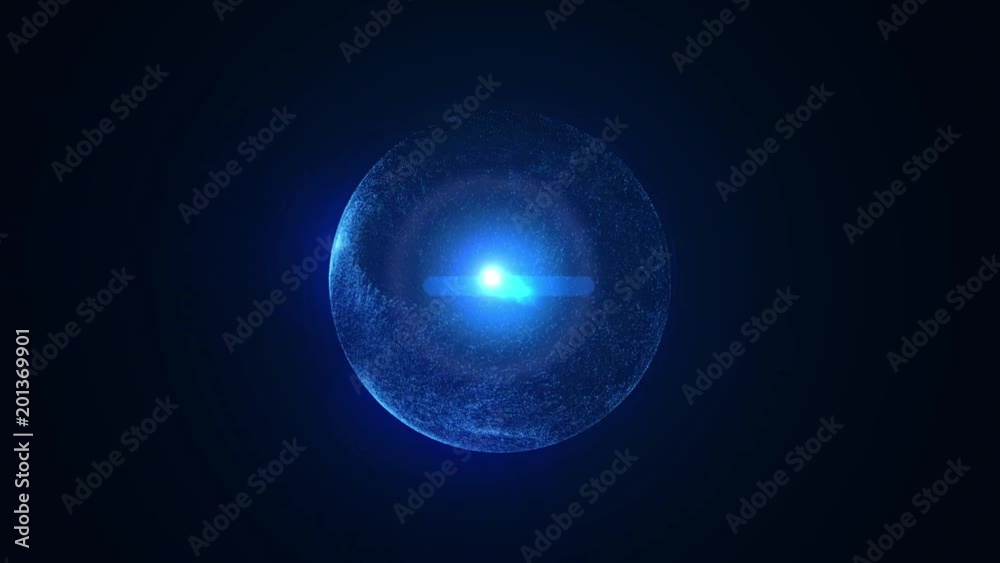 shimmering energy orb with chaotic particles