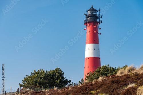 Dünen und Leuchtturm auf der Nordseeinsel Sylt