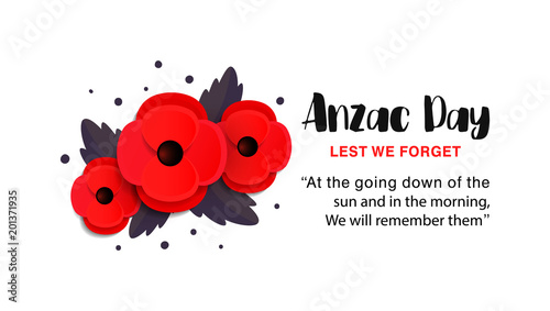 Anzac Day vector poster.