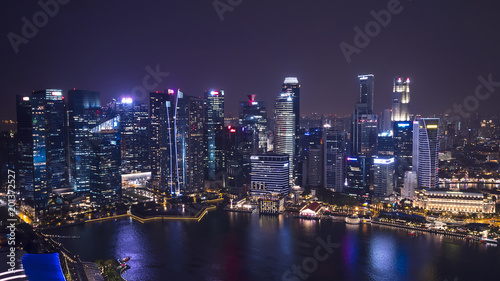 Cityscape night light view of Singapore 7 © npstockphoto
