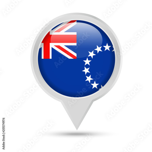 Cook Islands Flag Round Pin Vector Icon Free Download Cook Islands Flag Round Pin Vector Icon - GFXLoad