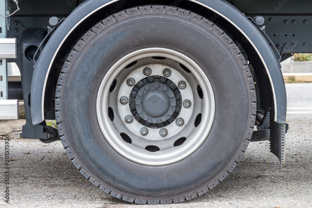 truck wheel close-up truck wheel close-up