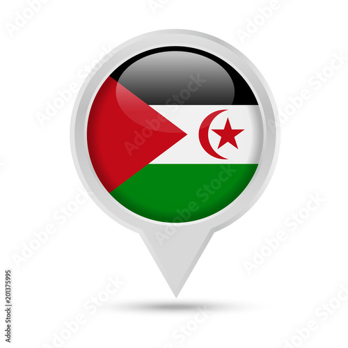 Free Download Sahrawi Arab Democratic Republic Flag Round Pin Vector Icon - GFXLoad