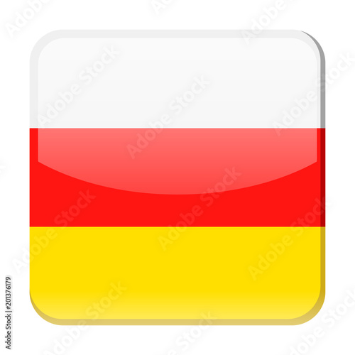 Free Download South Ossetia Flag Vector Square Icon - GFXLoad