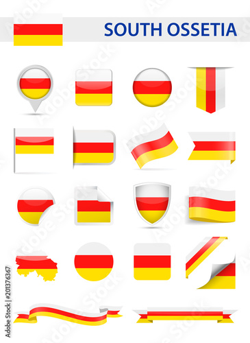 Free Download South Ossetia Flag Vector Set - GFXLoad