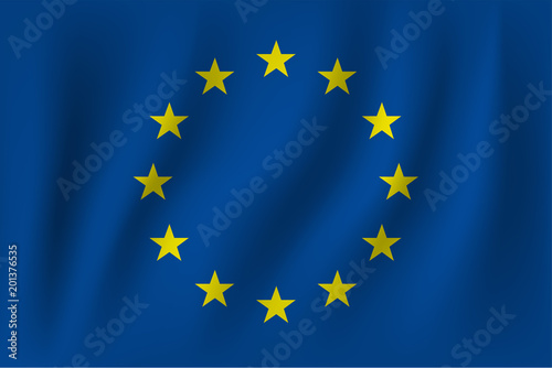 vector of ripple european euro flag