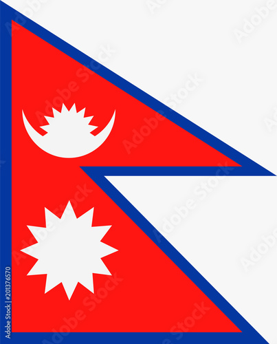 Nepal Flag Vector Flat Icon
