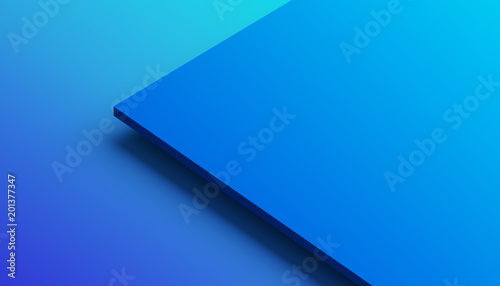 Abstract 3d rendering of a surface with gradient. Modern geometric background. Minimalistic design for poster, cover, branding, banner, placard.