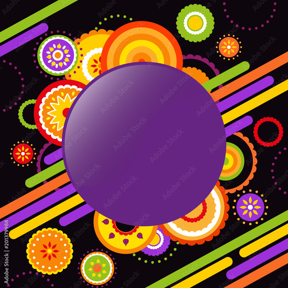 Obraz premium Decorative circle elements abstract design template