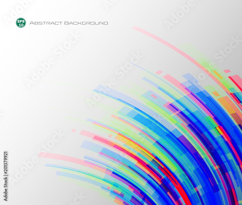 Abstract of colorful rainbow stripe square line patterns background. Business presentation for details. Illustration vector eps10