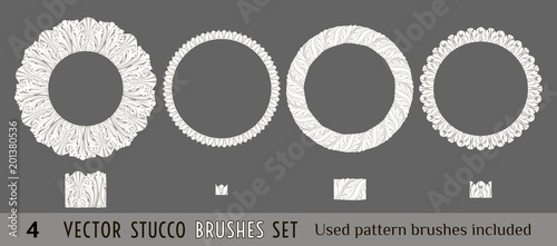 Pattern  brush. Stucco frame