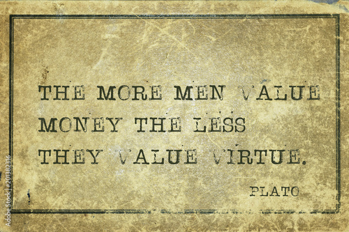 Slika na platnu value money Plato