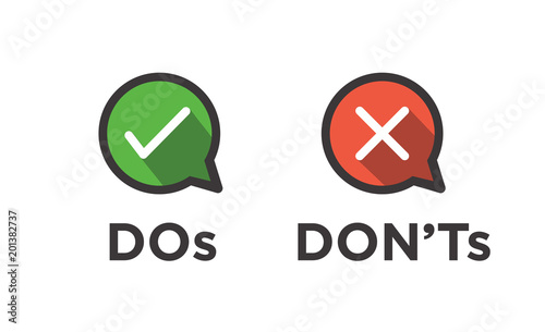 Free Download Do and Don't or Good and Bad Icons with Positive and Negative Symbols - GFXLoad